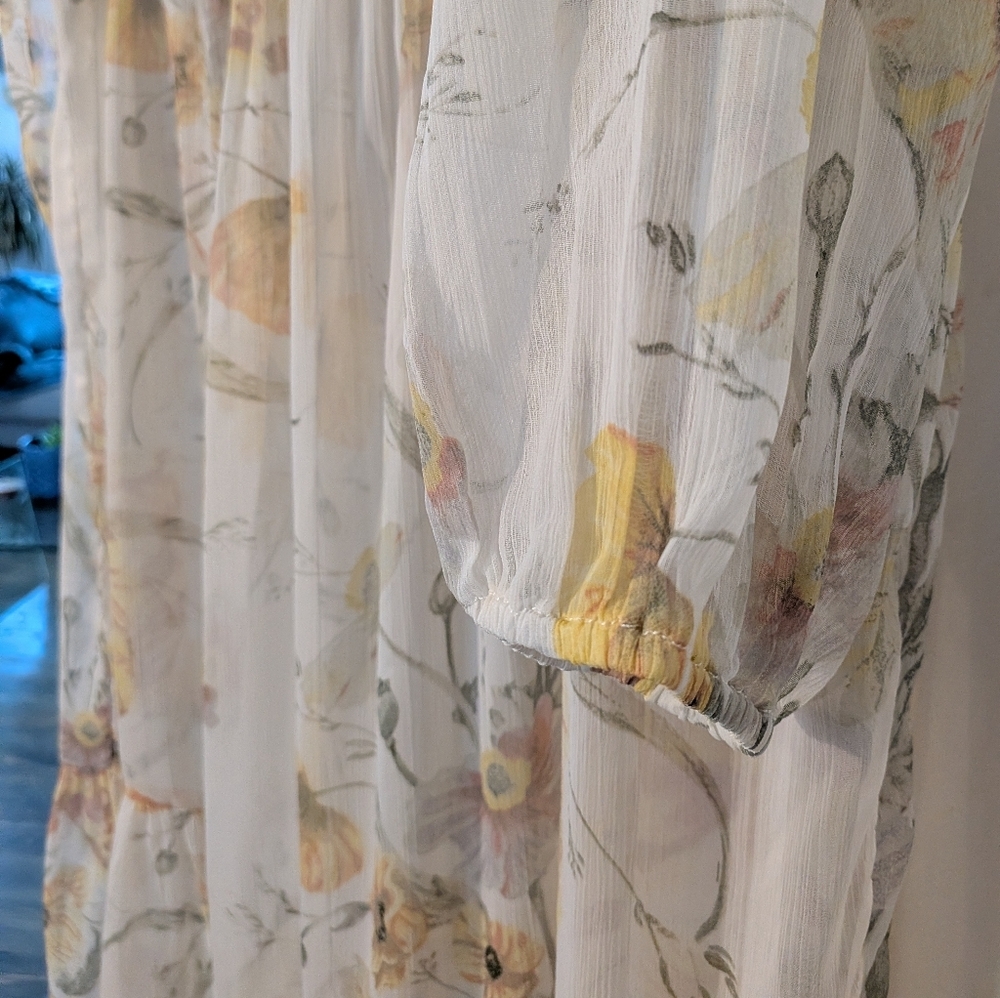 H&M floral chiffon dress - fits medium/large - Picture 4 of 7